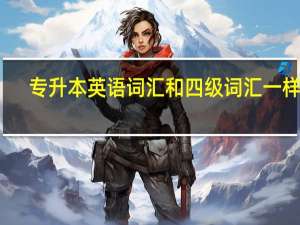 专升本英语词汇和四级词汇一样吗