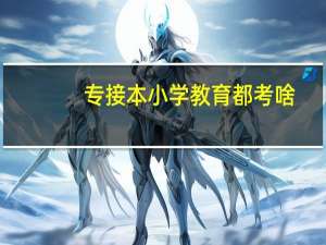 专接本小学教育都考啥，我是理科生，公共课不想考政治，我看汉语言文