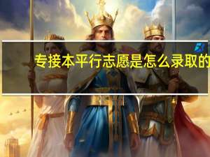 专接本平行志愿是怎么录取的