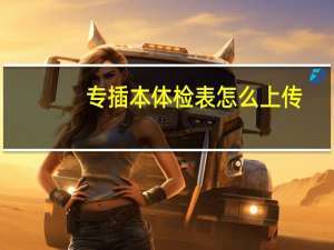 专插本体检表怎么上传