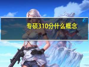 专硕310分什么概念