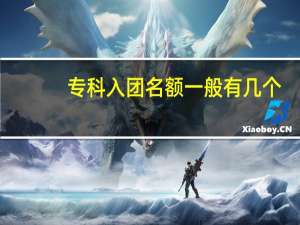 专科入团名额一般有几个