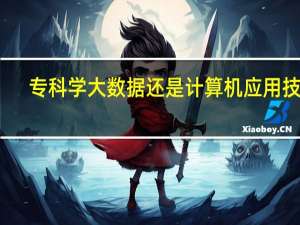 专科学大数据还是计算机应用技术