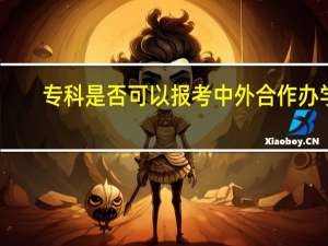 专科是否可以报考中外合作办学