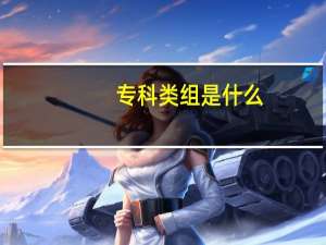 专科类组是什么