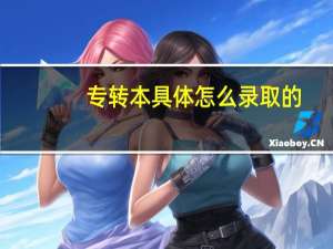 专转本具体怎么录取的