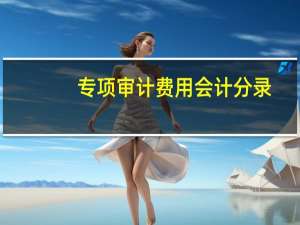 专项审计费用会计分录（审计费用会计分录）