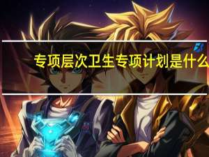 专项层次卫生专项计划是什么