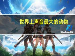 世界上声音最大的动物