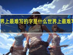 世界上最难写的字是什么 世界上最难写的汉字