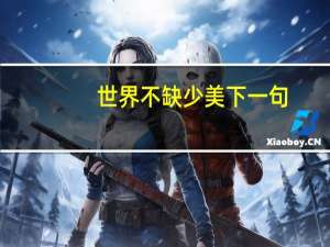 世界不缺少美下一句