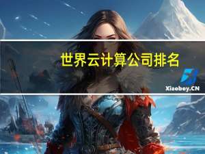 世界云计算公司排名