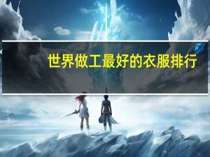 世界做工最好的衣服排行
