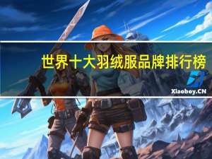 世界十大羽绒服品牌排行榜