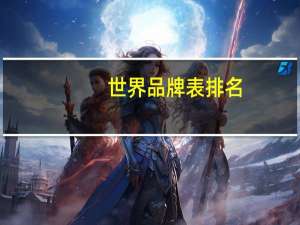 世界品牌表排名