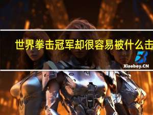 世界拳击冠军却很容易被什么击倒