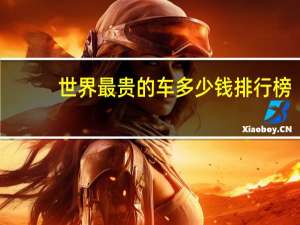 世界最贵的车多少钱排行榜