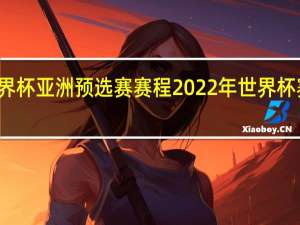 世界杯亚洲预选赛赛程 2022年世界杯赛程表图