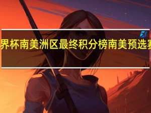 世界杯南美洲区最终积分榜 南美预选赛积分榜