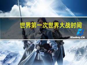 世界第一次世界大战时间