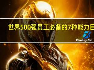 世界500强员工必备的7种能力目录