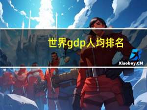 世界gdp人均排名