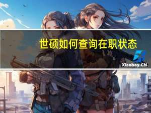 世硕如何查询在职状态