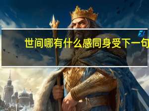 世间哪有什么感同身受下一句