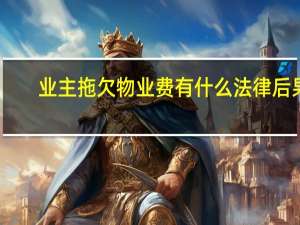 业主拖欠物业费有什么法律后果