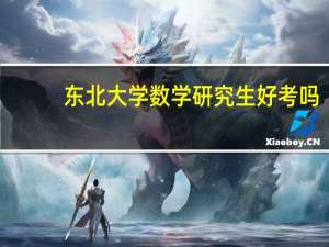东北大学数学研究生好考吗
