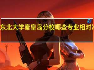 东北大学秦皇岛分校哪些专业相对冷门呢