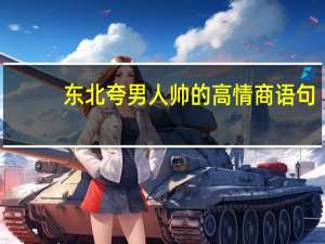 东北夸男人帅的高情商语句