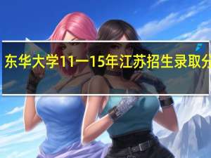东华大学11一15年江苏招生录取分数线