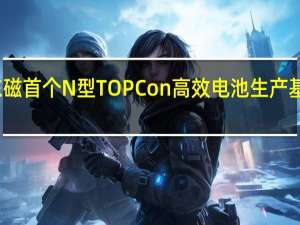 东磁首个N型TOPCon高效电池生产基地投产