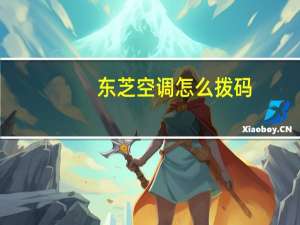 东芝空调怎么拨码