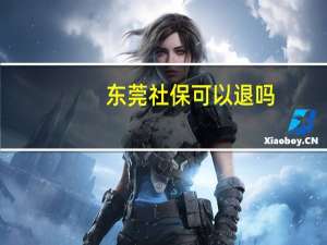 东莞社保可以退吗