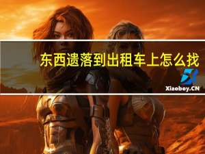东西遗落到出租车上怎么找
