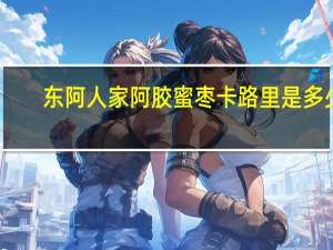 东阿人家 阿胶蜜枣卡路里是多少