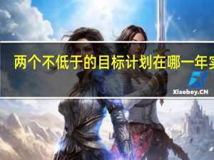 两个不低于的目标计划在哪一年实现（两个不低于）