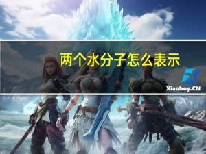 两个水分子怎么表示