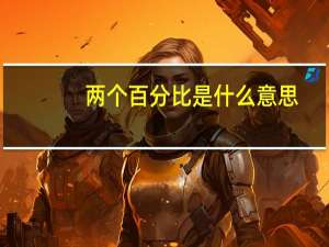 两个百分比是什么意思