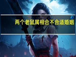 两个老鼠属相合不合适婚姻