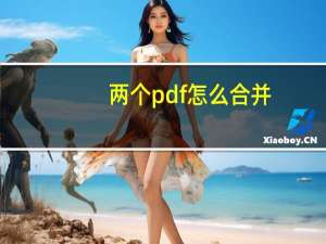 两个pdf怎么合并（两个pdf怎么合并成一个）