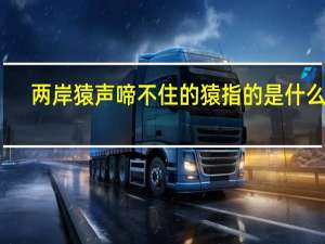两岸猿声啼不住的猿指的是什么猿