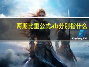 两期比重公式ab分别指什么