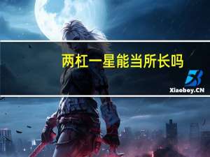 两杠一星能当所长吗（两杠一星）