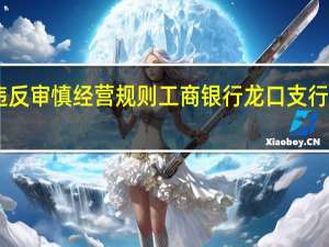 严重违反审慎经营规则工商银行龙口支行被罚25万元