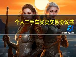 个人二手车买卖交易协议书