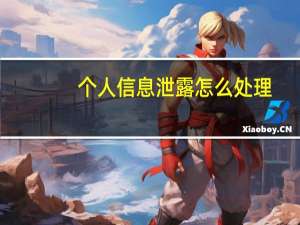 个人信息泄露怎么处理
