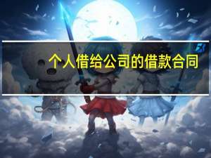 个人借给公司的借款合同